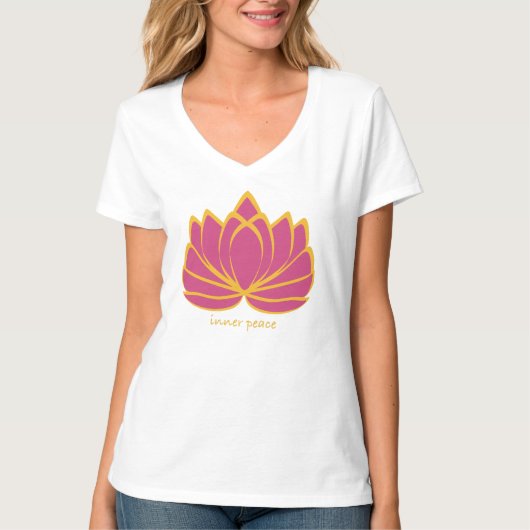 Innerlijke vrede lotus yoga shirt (Voorkant)