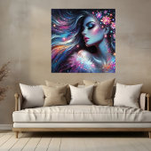 Innerlijke Vrede Vrouw Gezicht Poster met Levendig