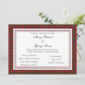 Innes Scottish Wedding Invitation Kaart (Staand voorkant)