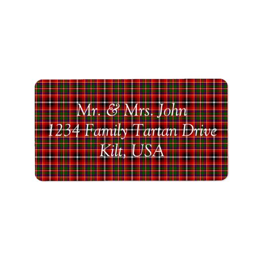 Innes Tartan Étiquette (Devant)
