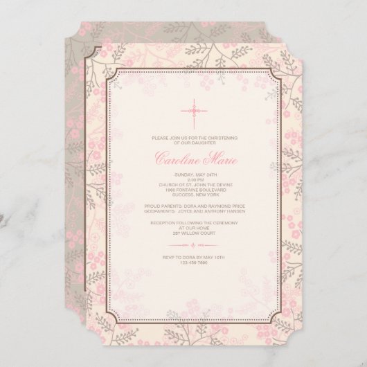 Innocence Invitation religieuse (Devant / Derrière)