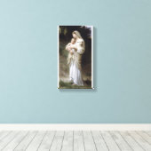 Innocence Madona Baby Lamb bouguereau Canvas Afdruk (Insitu (Houten vloer))