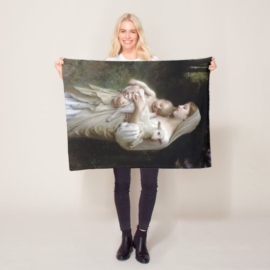 Innocence (Madonna en Child), Bouguereau Fleece Deken (In situ)