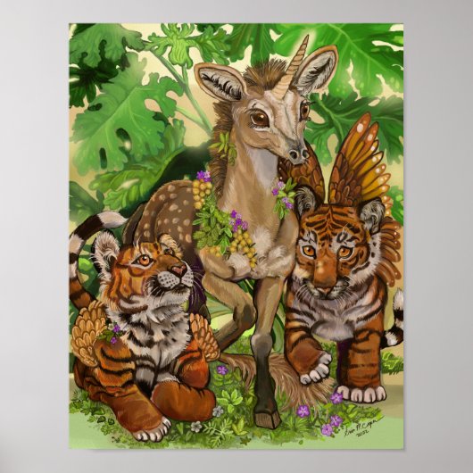 'Innocence of the new' licorn Poster (Devant)