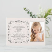 Innocence Square Photo Invitation Kaart (Staand voorkant)