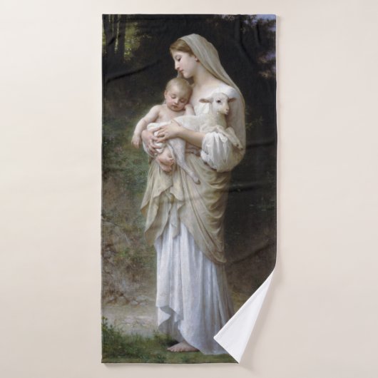 Innocence (Vierge et Enfant), Bouguereau (Serviette de bain)