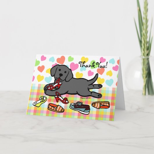 Innocent Black Labrador Merci de chiot (Devant)
