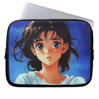Innocent Gaze Anime Girl Laptop Mouw Laptop Sleeve