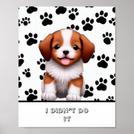 Innocent puppy poster
