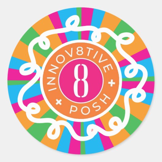 Innov8tive + Posh Classic Round Sticker (Voorkant)