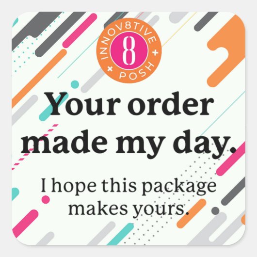 Innov8tive + uw bestellingspsticker uitsteken vierkante sticker (Voorkant)