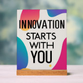 Innovatie begint bij jezelf acryl bord (Neutraal)
