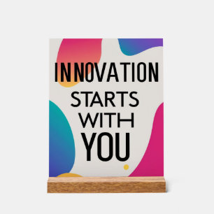 Innovatie begint bij jou acryl bord