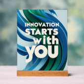 Innovatie begint bij jou optie 2 acryl bord (Neutraal)