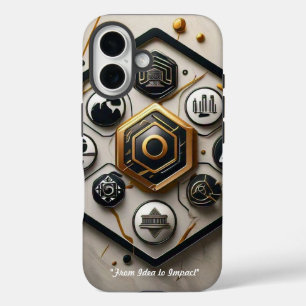 "Innoveren, verstoren, herhalen" iPhone 16 Hoesje