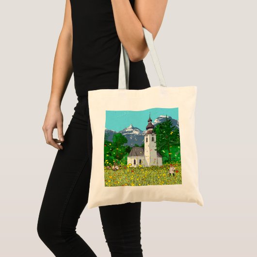 Innsbruck Austria Landscape Whimsical Art Tote Bag (Voorkant (product))