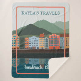 Innsbruck Austria Whimsical Riverside Town Revel Sherpa Deken