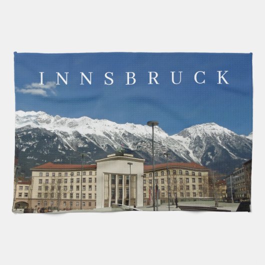 Innsbruck Liberation Memorial vue serviette de thé (Horizontal)
