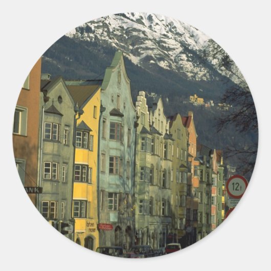 Innsbruck, Oostenrijk in Europa Ronde Sticker (Voorkant)