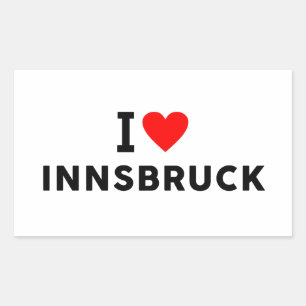 Innsbruck Oostenrijk liefde stad hart zoals reizen Rechthoekige Sticker