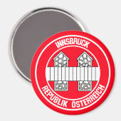 Innsbruck Round Emblem Magneet (Voorkant / Achterkant)
