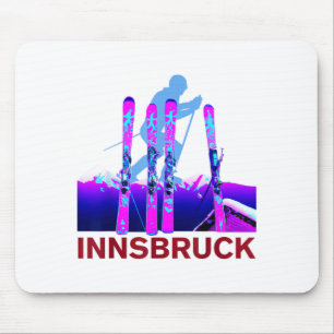 Innsbruck skiën & snowboarden retro 90s muismat