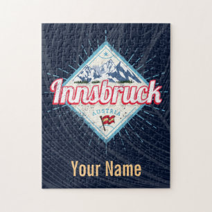 Innsbruck Tyrol Austria Retro Alps Legpuzzel