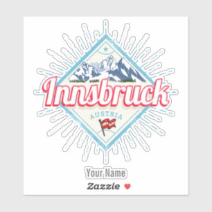 Innsbruck Tyrol Austria Retro Alps  Sticker