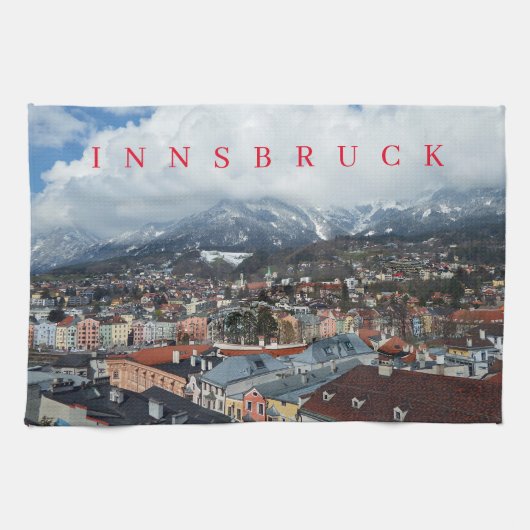 Innsbruck vue panoramique serviette de thé (Horizontal)