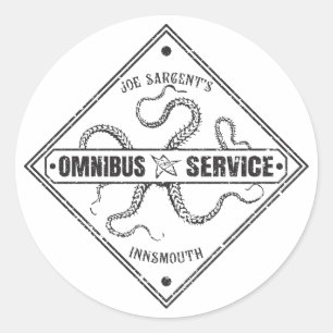 Innsmouth Bus Service Joe Sargent Ronde Sticker