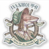 Innsmouth Salt & Sable - Shark Lady Sticker (Voorkant)