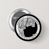 Innsmouth Stadsplattegrond Lovecraft Ronde Button 5,7 Cm (Voorkant /achterkant)