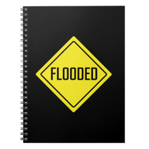 Inondé Signal de trafic Carnet Spiral