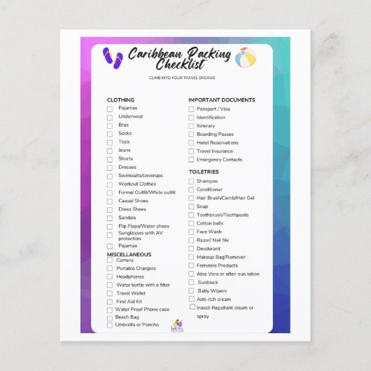 Inpaklijst flyer (Voorkant)