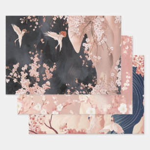 Inpakpapier als Decoupage Chinoiserie Roze Tinten Vel