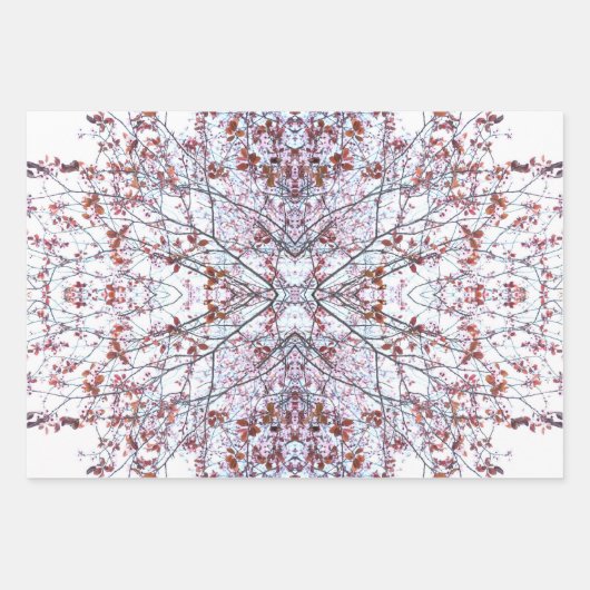 Inpakpapier: Collaged Cherry Blossom Design Inpakpapier Vel (Voorkant 2)