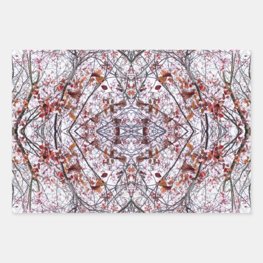 Inpakpapier: Collaged Cherry Blossom Design Inpakpapier Vel (Voorkant)