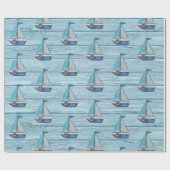 Inpakpapier Driftwood Beach jacht ontwerp (Vlak)