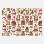 Inpakpapier Flat Sheet Set van 3-Kerstmis Vel (Voorkant 2)