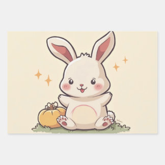 Inpakpapier Flat Sheet Set van 3 Mooie bunny gi