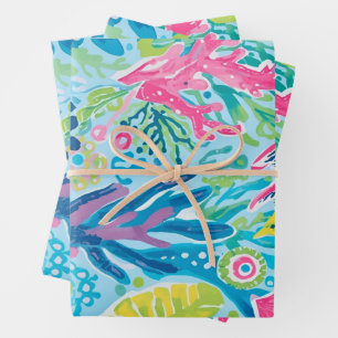 Inpakpapier in stijlvol grafisch ontwerp vel