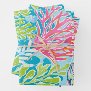 Inpakpapier in stijlvol grafisch ontwerp vel