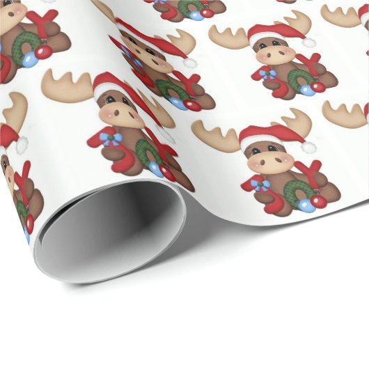 Inpakpapier - Joy Christmas Moose (Rol Hoek)