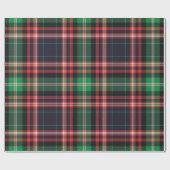 Inpakpapier Kerstvakantie Groen Rood Plaid (Vlak)