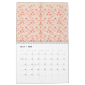 inpakpapier met een herhalend rood patroon, of kalender (Mar 2026)