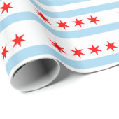 Inpakpapier met vlag van Chicago (Rol Hoek)