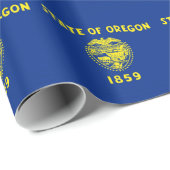 Inpakpapier met vlag van Oregon (Rol Hoek)