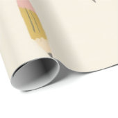 Inpakpapier (potloodpatroon met potloden) (Rol Hoek)