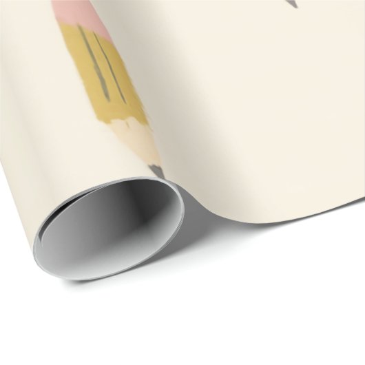 Inpakpapier (potloodpatroon met potloden) (Rol Hoek)