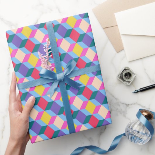 Inpakpapier voor Kerstmis. Geruit patroon. (Geschenken)